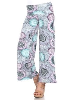 Women's Circle Printed Palazzo Pants - White Mark -Style Haven Shop GUEST 53a9c240 55bc 4960 bc8b 617fab462158