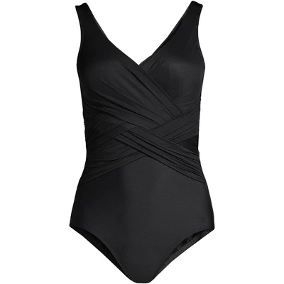 Lands' End Women's Plus Size DD-Cup Slender Tummy Control Chlorine Resistant Wrap One Piece Swimsuit 9 Lands' End Women's Plus Size DD-Cup Slender Tummy Control Chlorine Resistant Wrap One Piece Swimsuit - Image 7