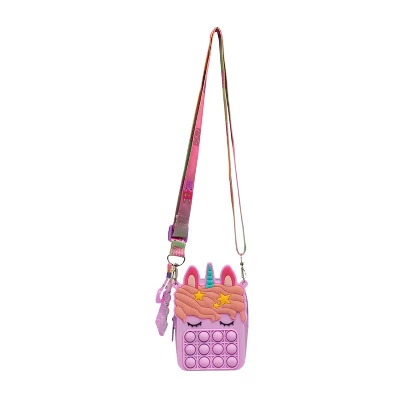 Limited Too Girl's Crossbody Bag In Purple Unicorn Fidget 3 Limited Too Girl's Crossbody Bag In Purple Unicorn Fidget