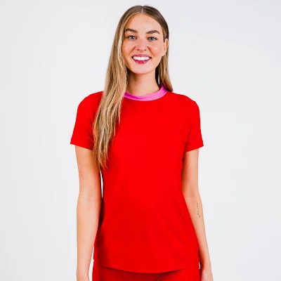 Calypsa Womens Mock Neck Color Block Rash Guard 5 Calypsa Womens Mock Neck Color Block Rash Guard - Image 3