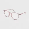 Women's Crystal Plastic Round Blue Light Filtering Glasses - Wild Fable™ Pink -Style Haven Shop GUEST 5501815b 5f9e 4552 a26d 6f9f2b6a0a36