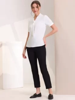 Allegra K Women's Short Sleeve Casual V Neck Chiffon Blouses 10 Allegra K Women's Short Sleeve Casual V Neck Chiffon Blouses -Style Haven Shop GUEST 5536c500 e706 4af9 a57e 161c4af2f414