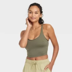 Women's Light Support Brushed Strappy Crop Sports Bra - All In Motion™ -Style Haven Shop GUEST 5697bd7b 650c 4890 9f35 a45498439fe7