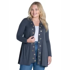 Womens Plus Size Long Sleeve Mid Thigh Open Front Cardigan -Style Haven Shop GUEST 56cc85a1 79ba 491b a84c 0c80d71b831f