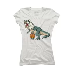 Junior's Design By Humans Trex Ghost Costume Design Funny Halloween Dinosaur By Threadlets T-Shirt -Style Haven Shop GUEST 56e69f9f da40 4607 9b7d d75321539d69