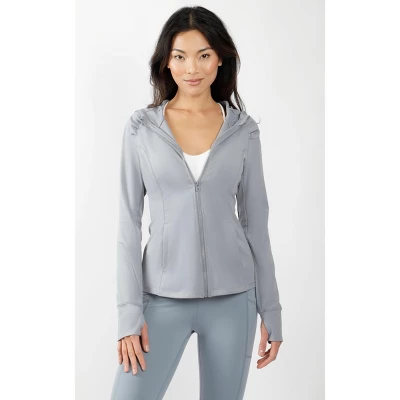 Yogalicious - Women's Slim Fit Hooded Track Jacket 12 Yogalicious - Women's Slim Fit Hooded Track Jacket - Image 10
