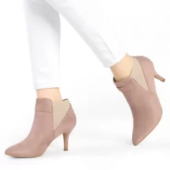 Allegra K Women's Stiletto Heel Chelsea Ankle Booties