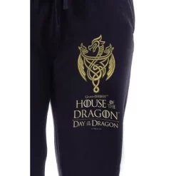 Game Of Thrones House Of The Dragon Womens' Sleep Jogger Pajama Pants Black