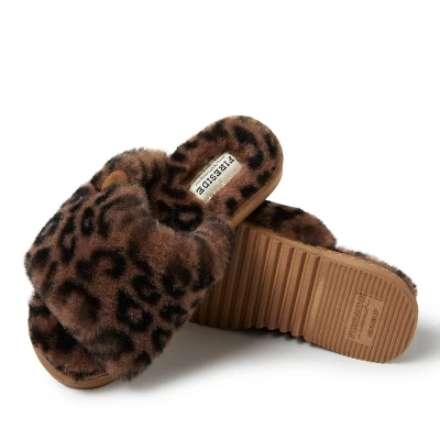 Fireside By Dearfoams Women's Cairns Genuine Shearling Slide Slipper With Metallic Trim 3 Fireside By Dearfoams Women's Cairns Genuine Shearling Slide Slipper With Metallic Trim