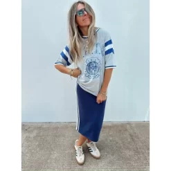 Women's Ascot + Hart Graphic Midi Skirt - Blue 10 Women's Ascot + Hart Graphic Midi Skirt - Blue -Style Haven Shop GUEST 5a600f7a 7c0c 4a43 b4c7 0aeca7e3a744