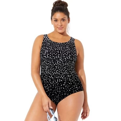 Swimsuits For All Women’s Plus Size Chlorine Resistant High Neck One Piece Swimsuit 3 Swimsuits For All Women’s Plus Size Chlorine Resistant High Neck One Piece Swimsuit