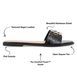 Journee Collection Womens Joarie Tru Comfort Foam Slip On Croco Slide Sandals -Style Haven Shop GUEST 5c683315 4509 44a5 8016 8c823d5a8fb5