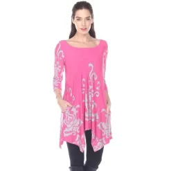 Women's Scoop Neck Printed Yanette Tunic Top - White Mark -Style Haven Shop GUEST 5d47a4d2 f651 4907 b422 565bd10abc93