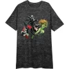 DC COMICS Catwoman Poison Ivy Harley Quinn Women's Heather Charcoal Night Shirt