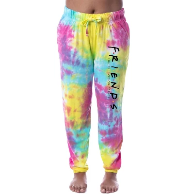 Friends TV Show Logo Womens' Tie Dye Sleep Pajama Pants Loungewear Multicolored 5 Friends TV Show Logo Womens' Tie Dye Sleep Pajama Pants Loungewear Multicolored - Image 3