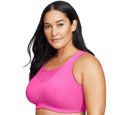 Glamorise Womens No-Bounce Camisole Sports Wirefree Bra 1066 Rose Violet 4 Glamorise Womens No-Bounce Camisole Sports Wirefree Bra 1066 Rose Violet - Image 2