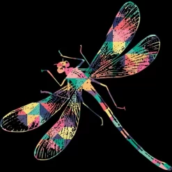 Junior's Design By Humans Dragonfly Abstract Summer Color By BaoMinh T-Shirt