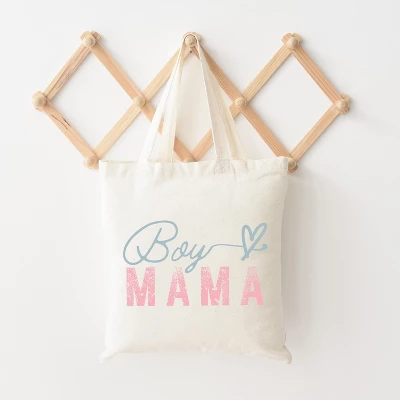 City Creek Prints Boy Mama Heart Colorful Canvas Tote Bag - 15x16 - Natural 3 City Creek Prints Boy Mama Heart Colorful Canvas Tote Bag - 15x16 - Natural