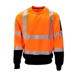 RefrigiWear High Visibility Hi Vis ANSI Type R, Class 3 Breathable Safety Crewneck Sweatshirt With Reflective Tape -Style Haven Shop GUEST 6543ed92 d324 4b1e 9dfc 44faf1607dcd