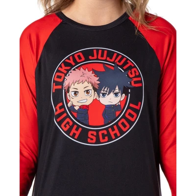 Jujutsu Kaisen Women's Tokyo Jujutsu High School Raglan Jogger Pajama Set 3 Jujutsu Kaisen Women's Tokyo Jujutsu High School Raglan Jogger Pajama Set