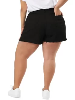 Agnes Orinda Women's Plus Size Denim Mid-Rise Stretchy Raw Hem Casual Jean Shorts 11 Agnes Orinda Women's Plus Size Denim Mid-Rise Stretchy Raw Hem Casual Jean Shorts -Style Haven Shop GUEST 662a8b8c b0d0 45c0 9303 a5da3e4cee0c