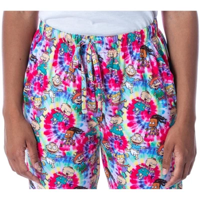 Nickelodeon Womens' Rugrats Cartoon Character Spiral Tie Dye Pajama Pants Multi 4 Nickelodeon Womens' Rugrats Cartoon Character Spiral Tie Dye Pajama Pants Multi - Image 2