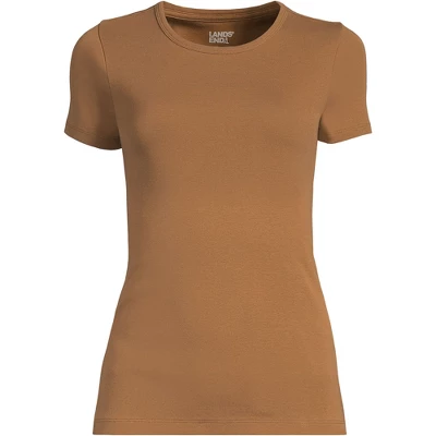 Lands' End Women's Cotton Rib Short Sleeve Crewneck T-shirt 20 Lands' End Women's Cotton Rib Short Sleeve Crewneck T-shirt - Image 18