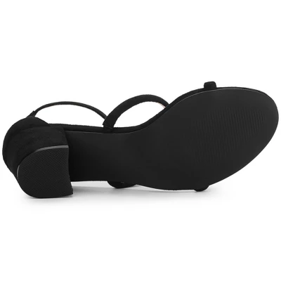 Allegra K Women's Open Toe Strappy Chunky Heels Sandals 7 Allegra K Women's Open Toe Strappy Chunky Heels Sandals - Image 5