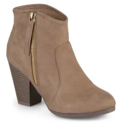Journee Collection Womens Link Outside Zip Stacked Heel Booties -Style Haven Shop GUEST 688e0c80 ae15 45ad aa9f 8179d7b244d0