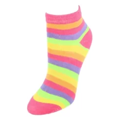 CTM Women's Multi-Color Striped Low Cut Socks (6 Pack) -Style Haven Shop GUEST 69603367 ce93 4936 9757 468fc15247bb