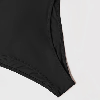 Women's Black V Neck One Piece Swimsuit Cutout Back Crisscross Bathing Suit -Cupshe -Black 8 Women's Black V Neck One Piece Swimsuit Cutout Back Crisscross Bathing Suit -Cupshe -Black - Image 6