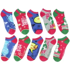 Elf The Movie Buddy The Elf Sayings 5 Pairs No Show Ankle Socks For Women Multicoloured