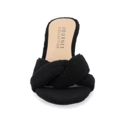 Journee Collection Womens Mannon Soft Terry Cloth Slip On Open Toe Pumps -Style Haven Shop GUEST 6a69d4a0 fad9 4642 9b73 20ddf1836a1b