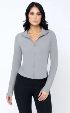 Yogalicious Womens Lux Streamline Interlink Ribbed Contour Insert Full Zip Performance Jacket With Pockets -Style Haven Shop GUEST 6ae0b047 0dff 4707 b24f b01a9be74c61