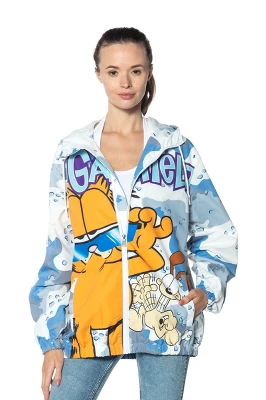 Members Only - Women's Garfield Windbreaker Oversized Jacket - Blue 7 Members Only - Women's Garfield Windbreaker Oversized Jacket - Blue - Image 5