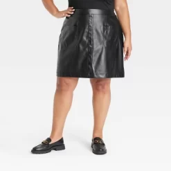Women's Faux Leather Mini A-Line Skirt - Ava & Viv™ 9 Women's Faux Leather Mini A-Line Skirt - Ava & Viv™ -Style Haven Shop GUEST 6c7fe2c8 2d45 413d 85f0 1cad4e17dcd7