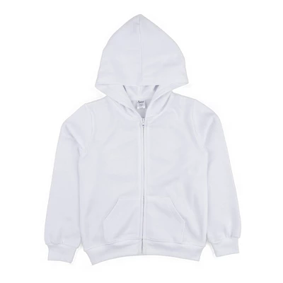 Leveret Kids Zipper Neutral Solid Color Sweat Hoodie 5 Leveret Kids Zipper Neutral Solid Color Sweat Hoodie - Image 3