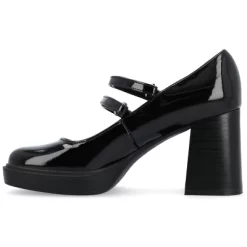 Journee Collection Womens Shasta Tru Comfort Foam Mid Heel Square Toe Pumps