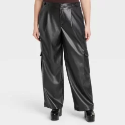 Women's High-Rise Straight Faux Leather Cargo Pants - A New Day™ Black 9 Women's High-Rise Straight Faux Leather Cargo Pants - A New Day™ Black -Style Haven Shop GUEST 6d11f9b6 2377 4cc1 9a62 8768c917cc4d