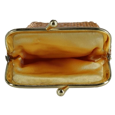 CTM Women's Mesh Cigarette Case With Lighter Pocket And Kiss Lock Closure 4 CTM Women's Mesh Cigarette Case With Lighter Pocket And Kiss Lock Closure - Image 2