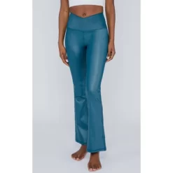 90 Degree By Reflex Interlink High Shine Cire Elastic Free Crossover V-Back Flared Leg Yoga Pants -Style Haven Shop GUEST 71064747 32ac 45d8 9fb5 ef778befb8d0