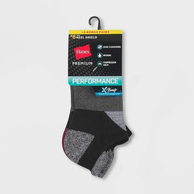 Hanes Premium Performance Women's Cushioned 6+2 Bonus Pack No Show Tab Athletic Socks - 5-9 3 Hanes Premium Performance Women's Cushioned 6+2 Bonus Pack No Show Tab Athletic Socks - 5-9