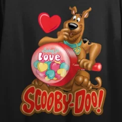 Scooby-Doo Scooby Doo Looking For Love Women's Black Graphic Crop Tee