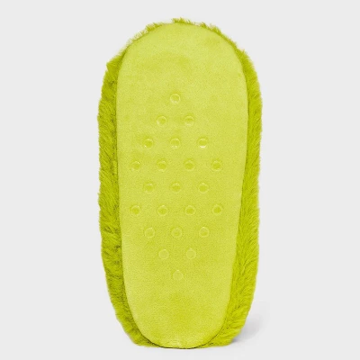 Women's Dr Seuss' The Grinch Faux Fur Slipper Socks With Grippers - Green 5 Women's Dr Seuss' The Grinch Faux Fur Slipper Socks With Grippers - Green - Image 3