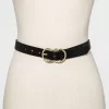 Women's Double Buckle Belt - A New Day™ Black -Style Haven Shop GUEST 74b6a8f2 77ce 4e6e a930 eb21b9626602