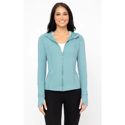 Yogalicious - Women's Slim Fit Hooded Track Jacket 14 Yogalicious - Women's Slim Fit Hooded Track Jacket - Image 12