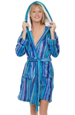 Women's Classic Plush Hooded Robe, Short Fleece Plaid Bathrobe With Hood -Style Haven Shop GUEST 780e2362 25c1 4315 ac5c 6d7357d19d3f