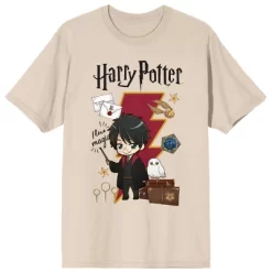 Harry Potter Kanji Lightning Bolt Art Crew Neck Short Sleeve Women's Natural T-shirt -Style Haven Shop GUEST 785ab987 d872 454c 8b13 ef616f48ceb9