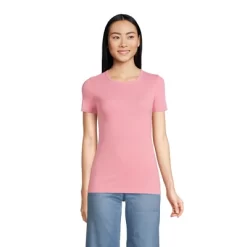 Lands' End Women's Cotton Rib Short Sleeve Crewneck T-shirt 32 Lands' End Women's Cotton Rib Short Sleeve Crewneck T-shirt -Style Haven Shop GUEST 78bd4a57 b69b 4a19 aa70 6dac40ea37ba