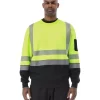 RefrigiWear High Visibility Hi Vis ANSI Type R, Class 3 Breathable Safety Crewneck Sweatshirt With Reflective Tape -Style Haven Shop GUEST 78e55c2e 38b1 4582 8dde 4425554c1571